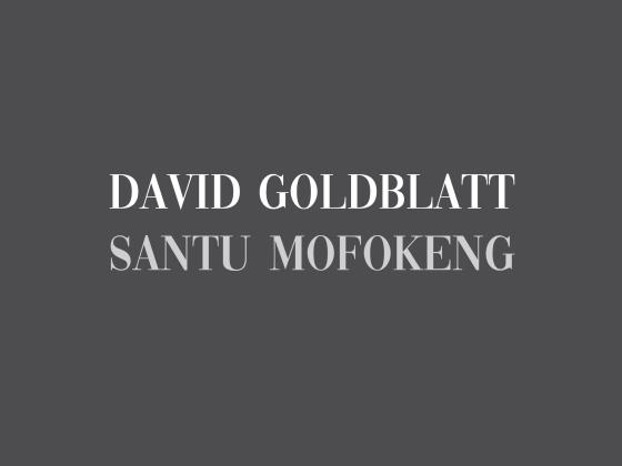 Grey background with text, David Goldblatt, Santu Mofokeng 
