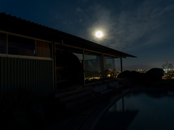 Albert Frey House in the lihgt of Full Moon 