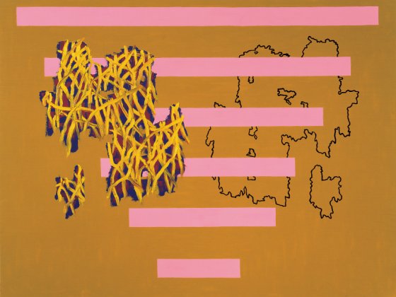Jonathan Lasker, Double Play, oil on linen, 1987, 193 × 254 cm, Courtesy of the artist and Galerie Thomas Schulte, Berlin