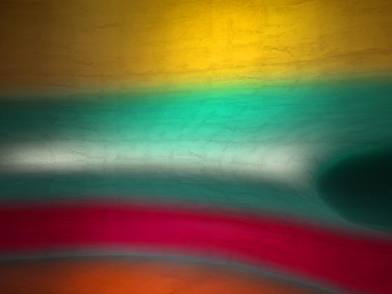 Giovanni Castell/Arezzo, 2018, oil on gold leafs, 130 x 100 cm.