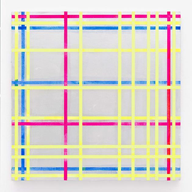 HEIMO ZOBERNIG, Untitled, 2016, acrylic on canvas, 100 x 100 cm. Photo: Wolfgang Günzel