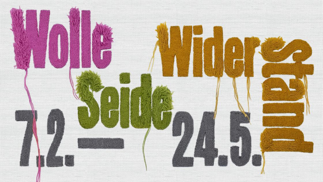 Ausstellungsplakat mit Schriftzug 