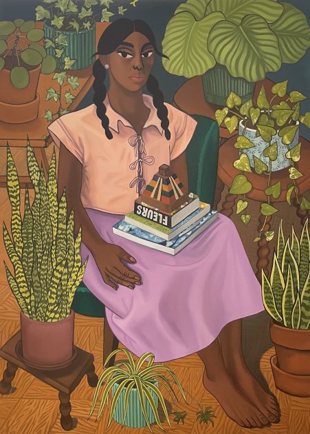 Rocio Navarro, Una mañana, Oil on Canvas, 130 x 180 cm, 2024, Courtesy Galerie Voss, Düsseldorf