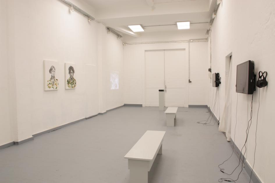 Installation View Helen Cammock & Rajkamal Kahlon 'Prekäre Kunst: Künstlich Grenzen', 2017