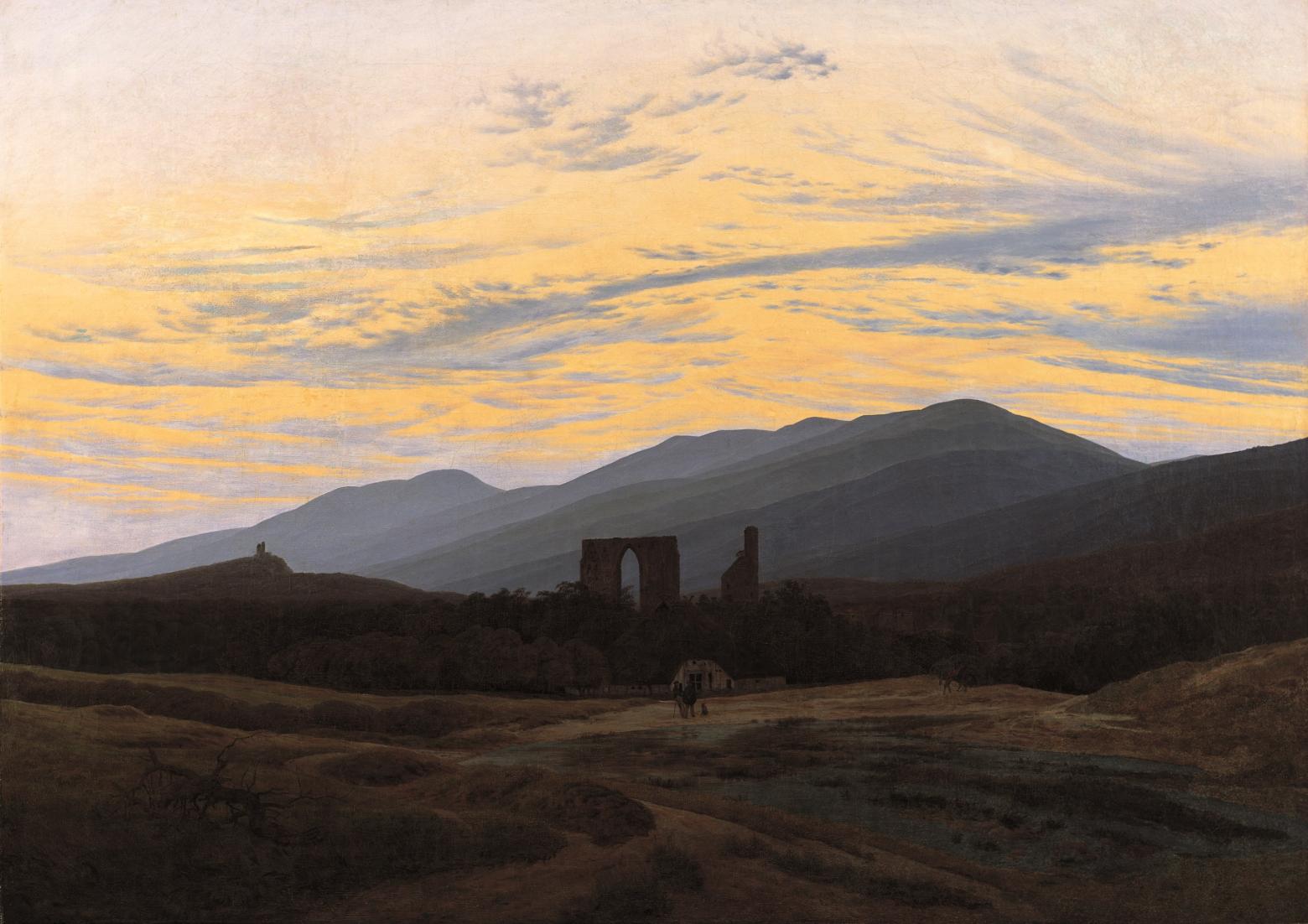 Caspar David Friedrich "Ruine Eldena im Riesengebirge", 1830/1834