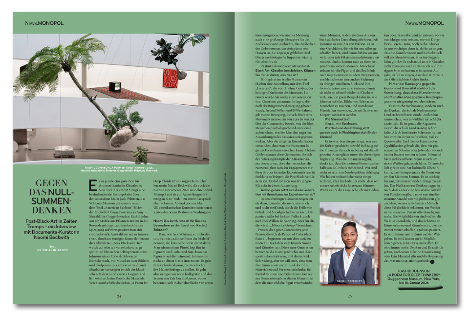 Spread Monopol 06/2025 Naomi Beckwith