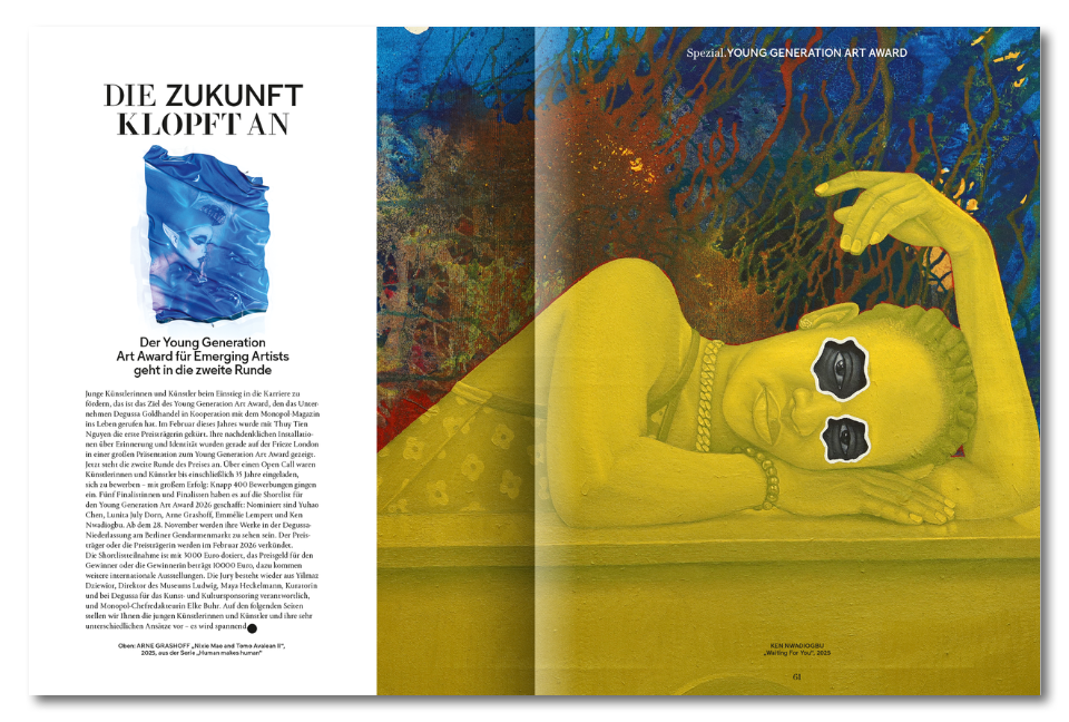 Monopol Spread Young Generation Art Award 11/2025