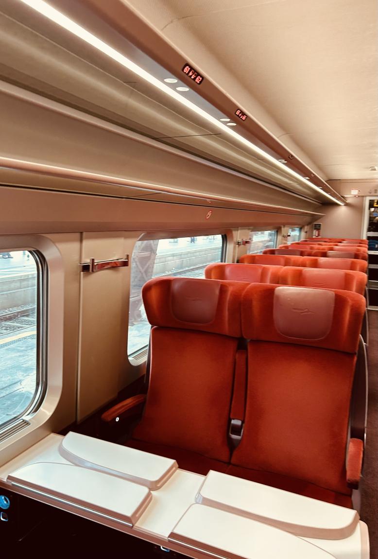 Interieur zum Träumen im Thalys/Eurostar