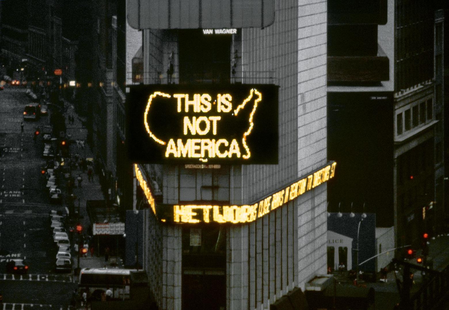 Alfredo Jaar "A Logo for America", 1987