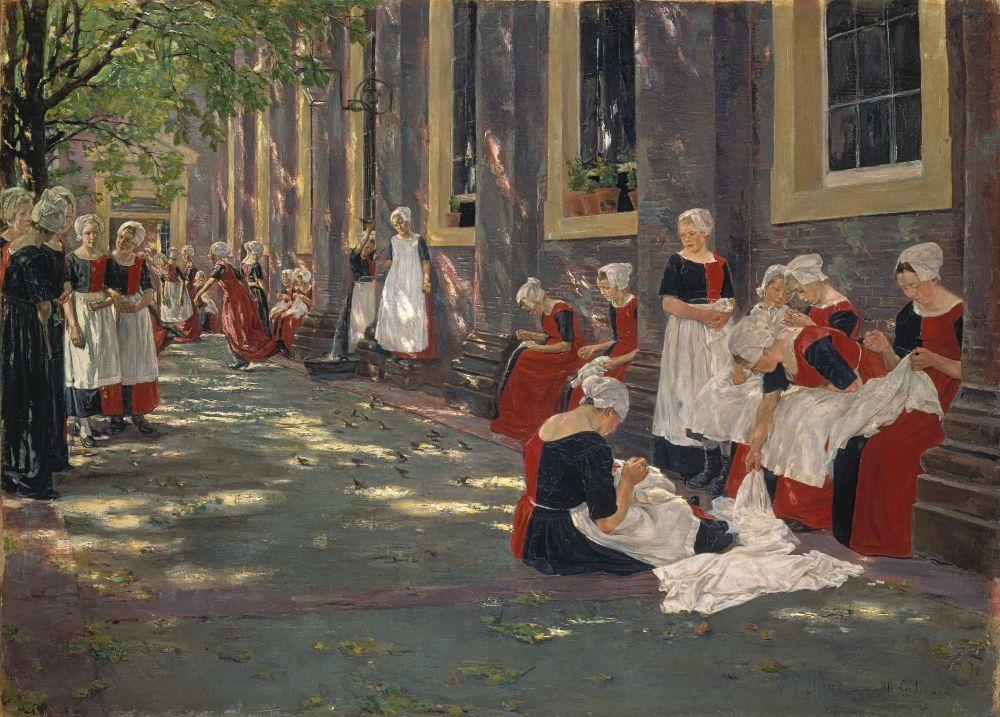 Max Liebermann "Freistunde im Amsterdamer Waisenhaus", 1881/82