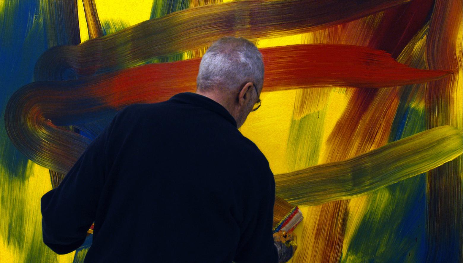 Gerhard Richter in seinem Atelier