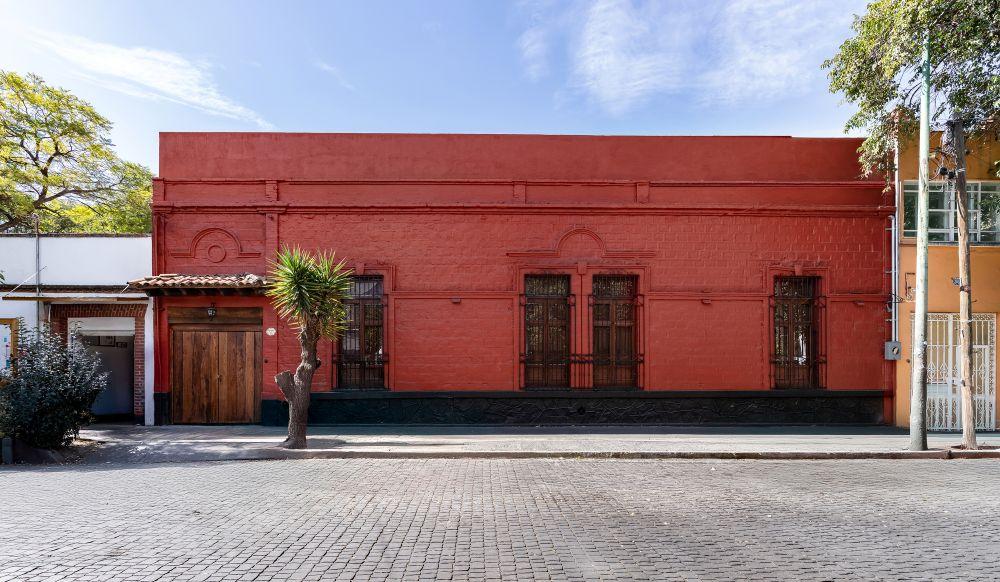 Fassade des "Casa Roja", dem Ort des neuen Museo Casa Kahlo