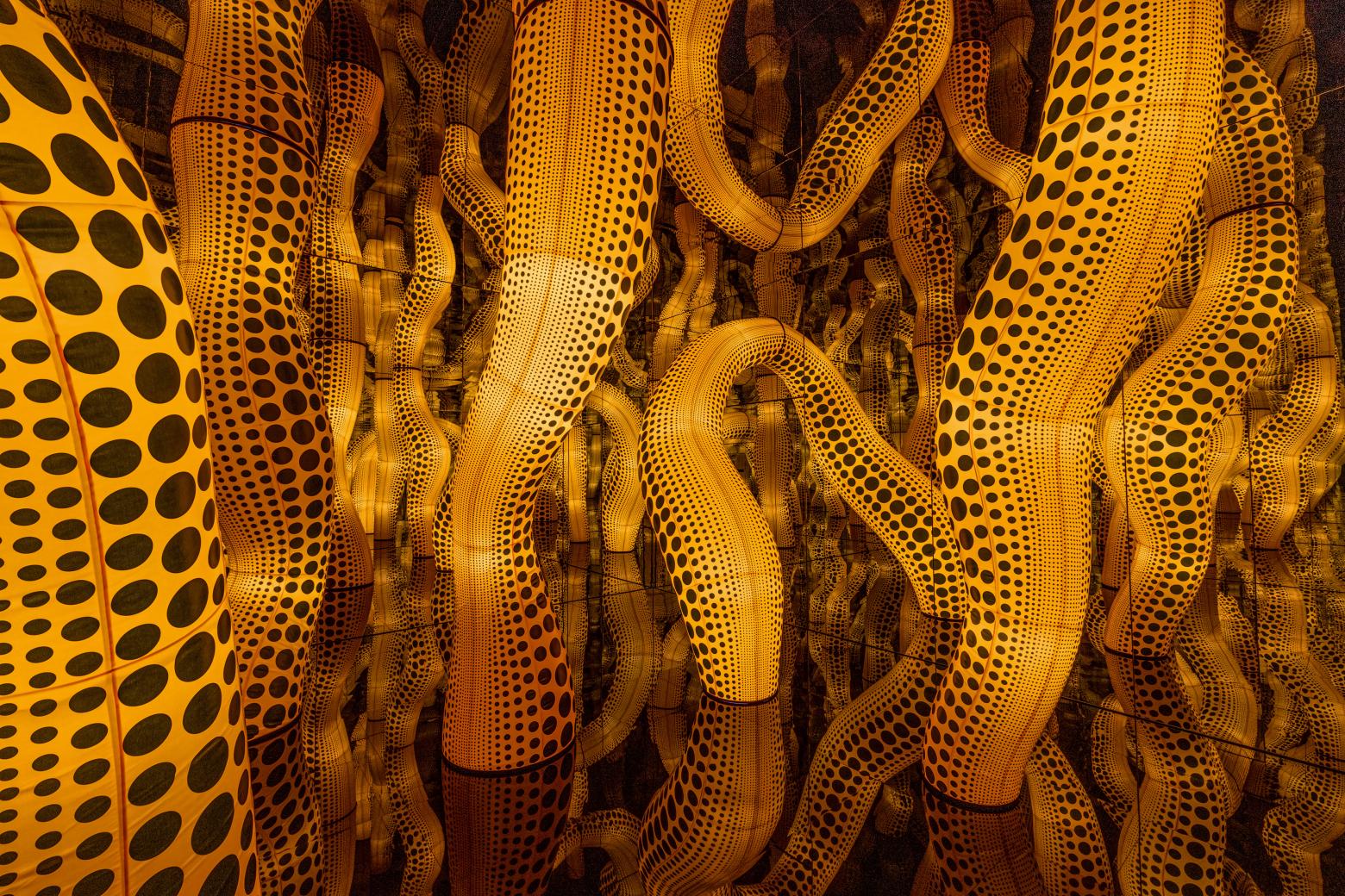 Yayoi Kusama "lnfinity Mirrored Room -The Hope of the Polka Dots Buried in lnfinity Will Eternally Cover the Universe", 2025, Detail
