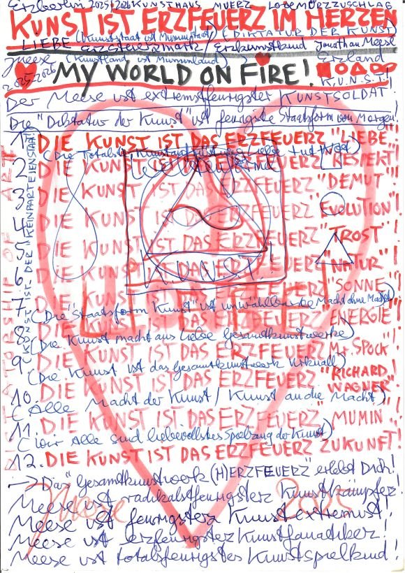  Jonathan Meese "Manifest, Erzfeuerzmanifest"