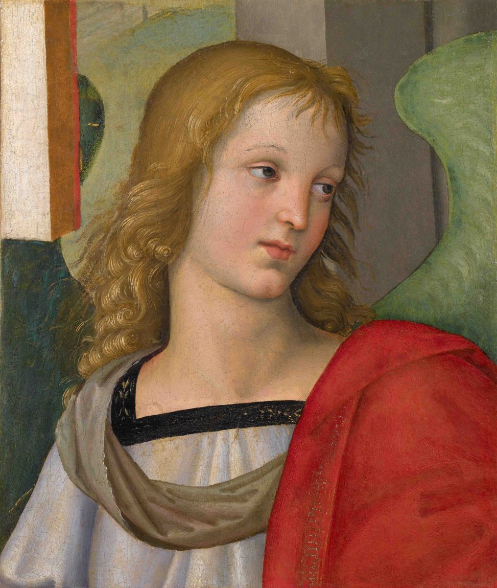 Raphael "Engel in brusthoher Darstellung (Fragment aus dem Baronci-Altarbild)", ca. 1500/1501