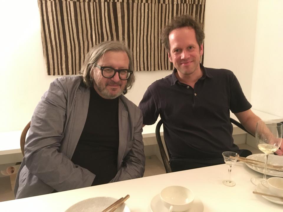 Architekt Srdjan Jovanovic Weiss (links) und Dichter, Philosoph und Komponist Asmus Trautsch