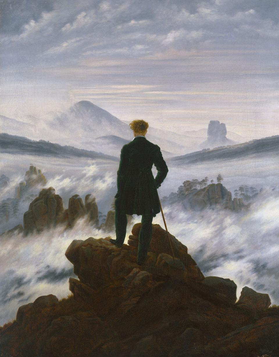 Caspar David Friedrich "Wanderer über dem Nebelmeer", 1818