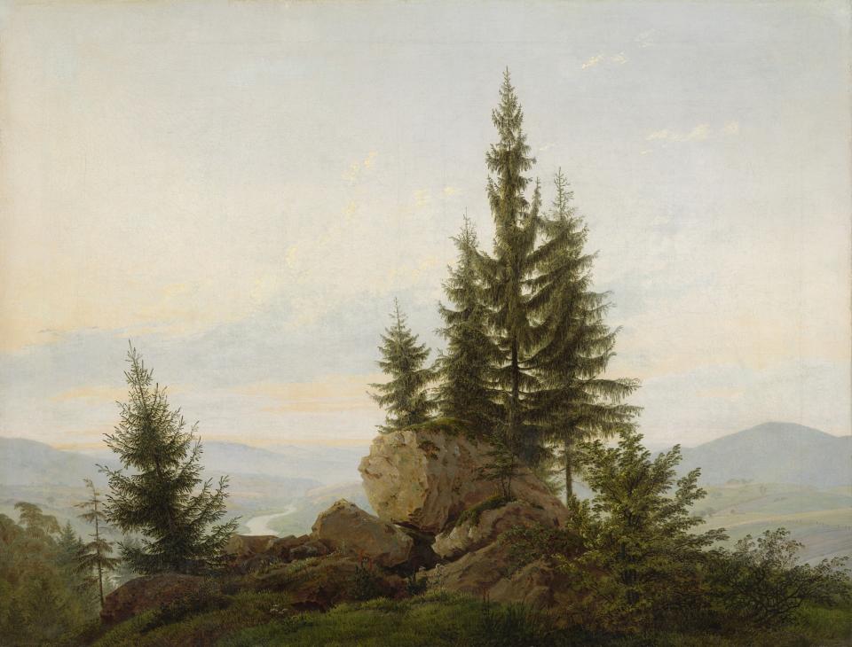 Caspar David Friedrich "Ausblick ins Elbtal", 1807
