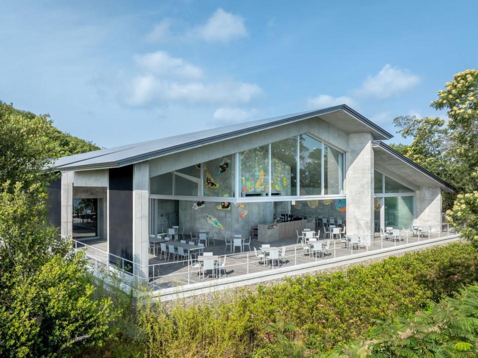 Das New Museum of Art von Architekt Tadao Ando auf der japanischen Insel Naoshima