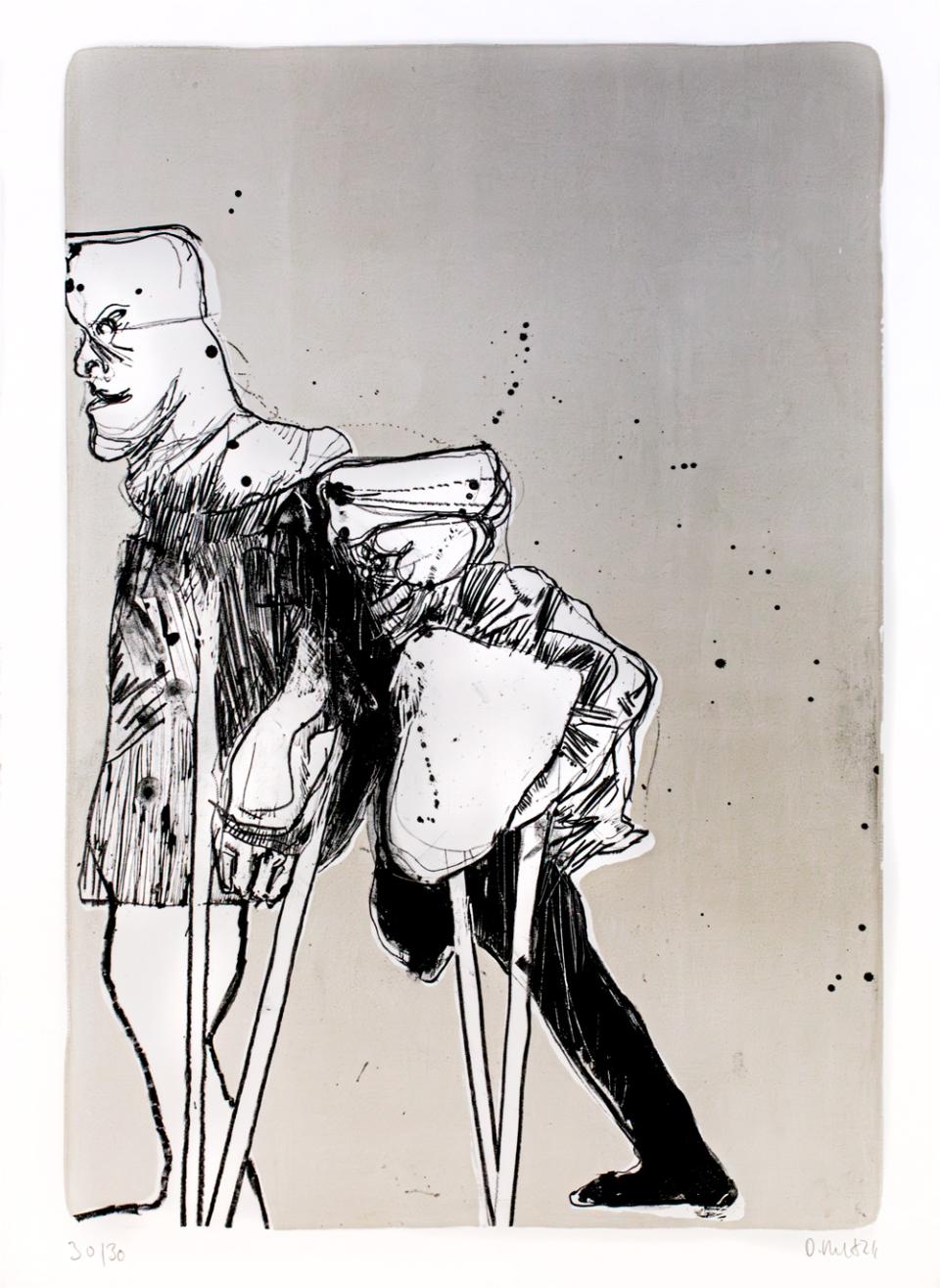 Daniel Richter „O. T.“, 2024, Lithografie,  65 x 50 cm, Auflage von 30 plus fünf AP