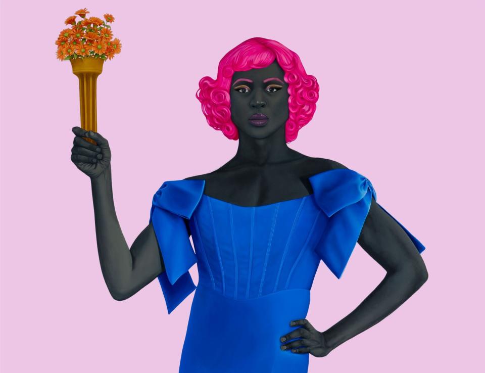 Amy Sherald "Trans Forming Liberty" (Detail), 2024
