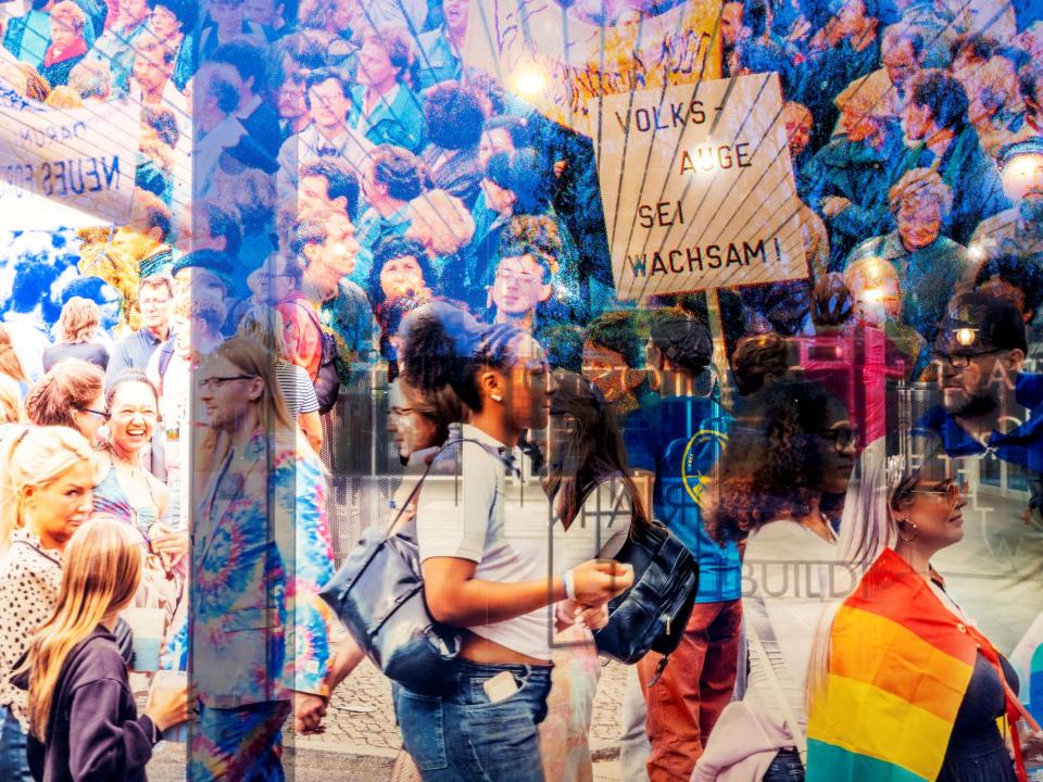 Sabine Hornig "Im Zwischenraum des utopischen Gedächtnisses", Installationsansicht Brandenburgischer Kunstverein, Potsdam, 2025