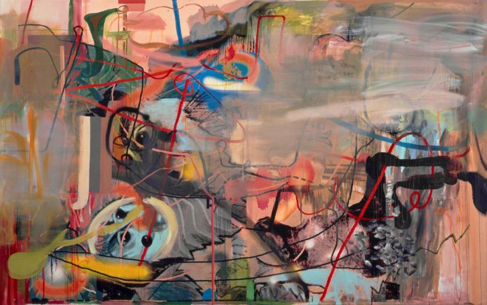 Albert Oehlen "El pez roncando", 2001