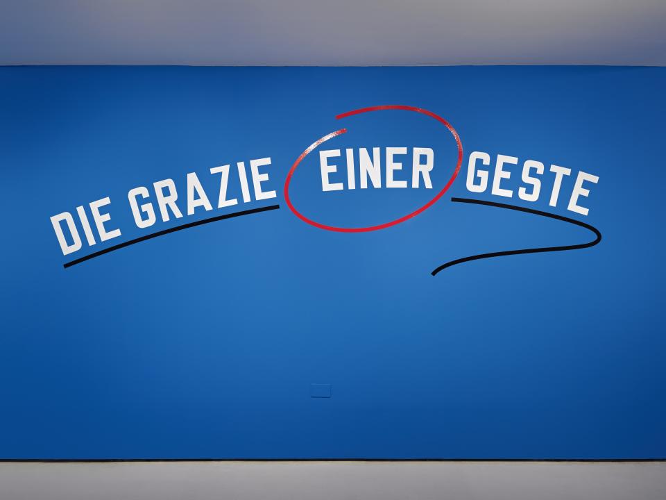 Lawrence Weiner "Die Grazie einer Geste", 2010