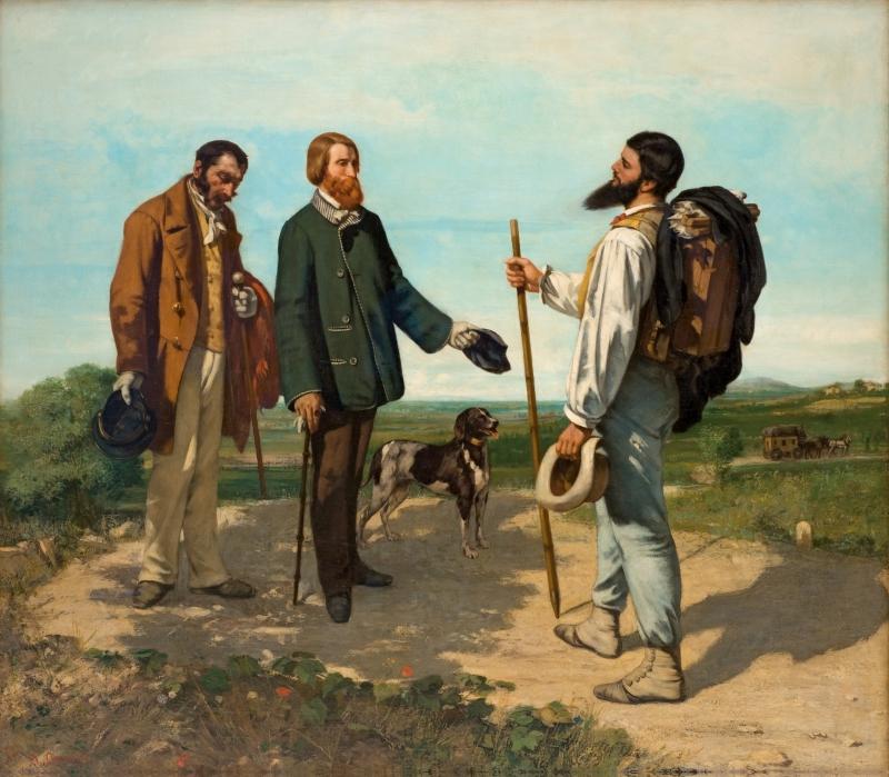 Gustave Courbet "Die Begegnung" oder "Bonjour Monsieur Courbet", 1854