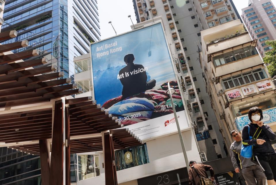 Werbung der Art Basel Hong Kong in Hongkong