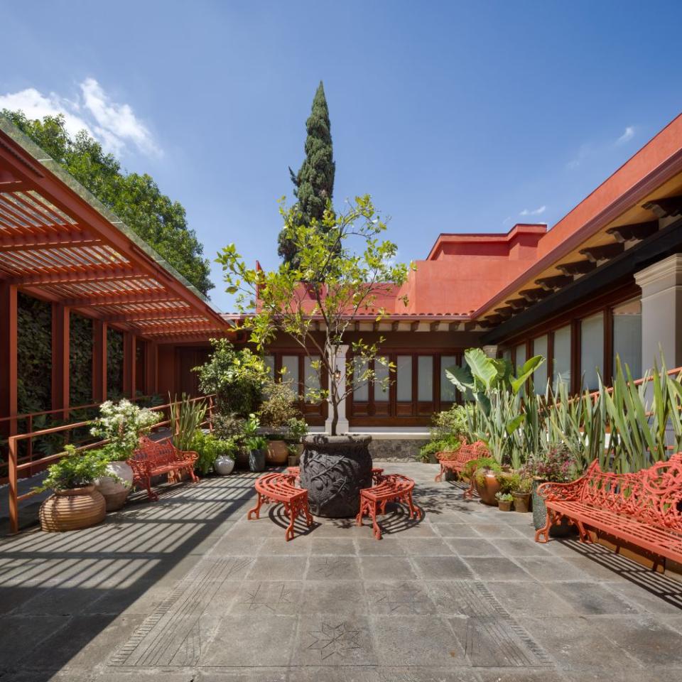 Der Innenhof des Museum, entworfen von der Rockwell Group