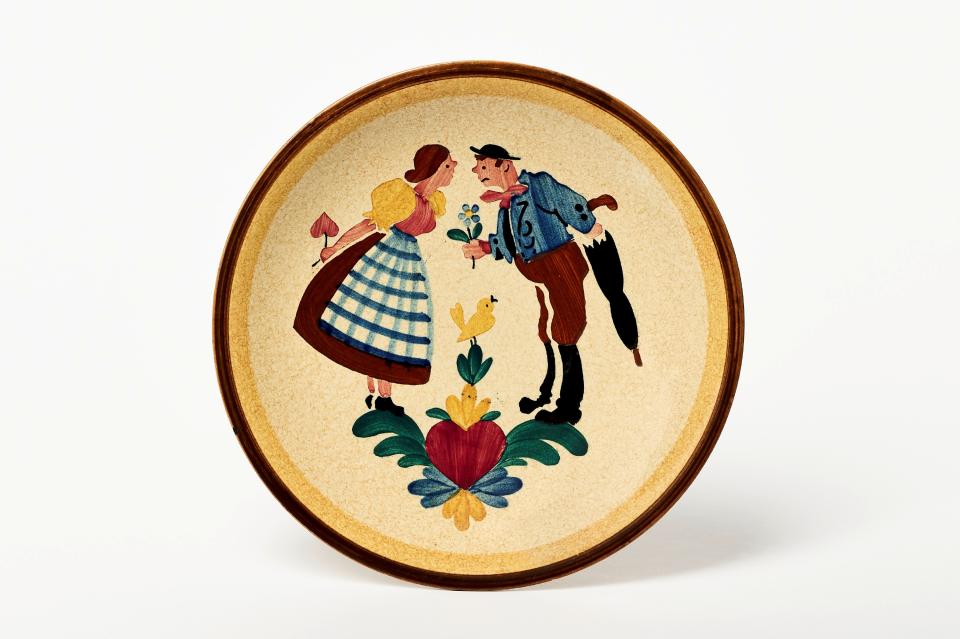 Villeroy & Boch, Zierteller "Kirmes", Dekorentwurf: Gustav Spoerri, Dresden, um 1936