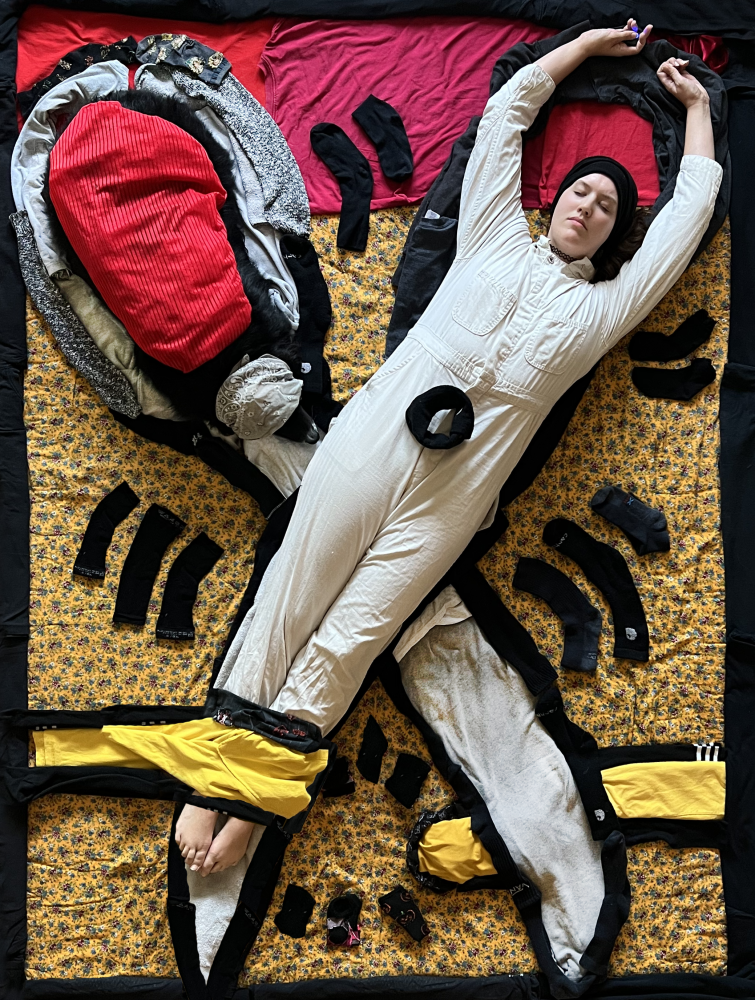 Eliza Reinhardts Version von keith Harings "Untitled (Scissors)", 1989