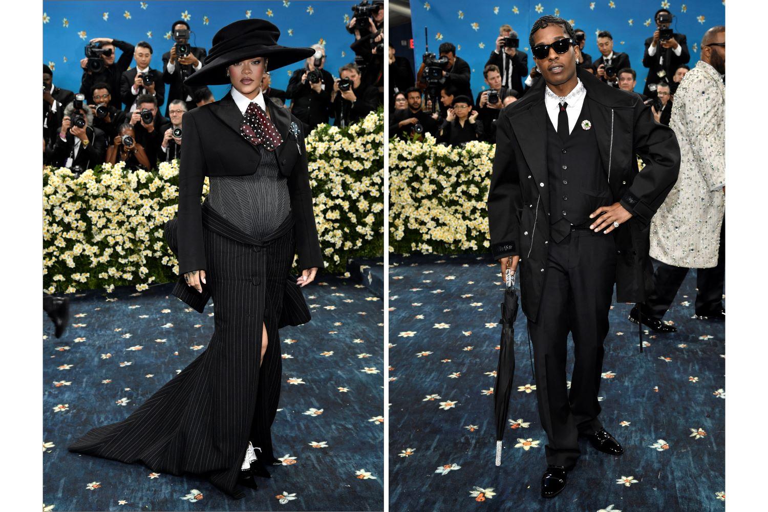 Sängerin Rihanna und der Rapper A$AP Rocky bei der Benefizgala des Costume Institute des Metropolitan Museum of Art (The Met) zur Eröffnung der Ausstellung "Superfine: Tailoring Black Style" in New York
