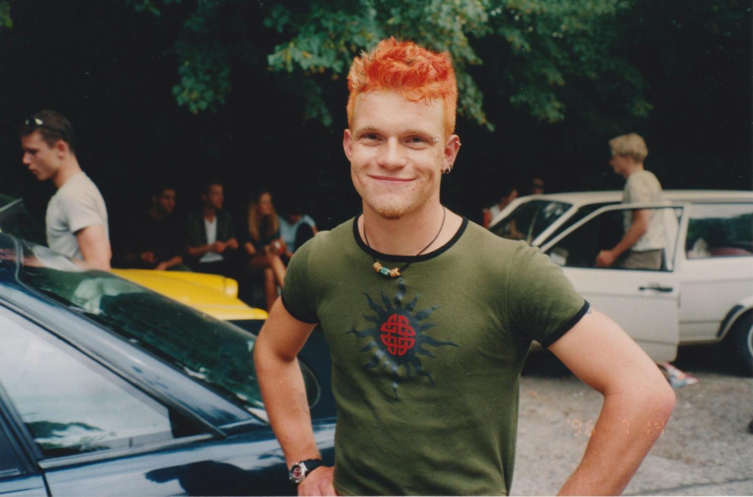 Christian Stemmler "Sascha smiling at me on the parking lot", 1996