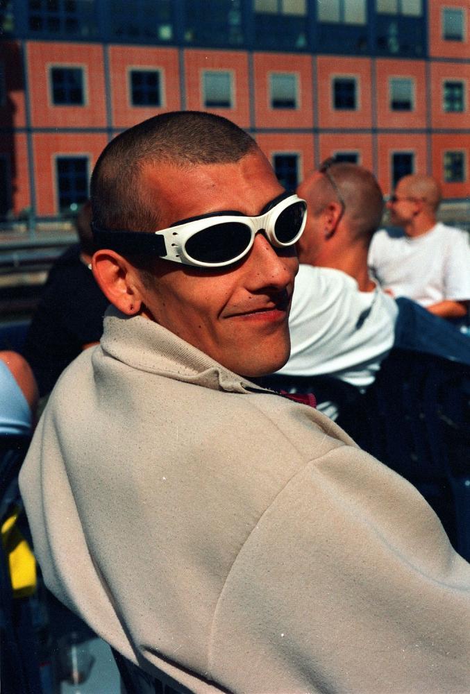 Christian Stemmler "Wolle at the Electric Ballroom crew boat trip on the Spree and Landwehrkanal", 1999