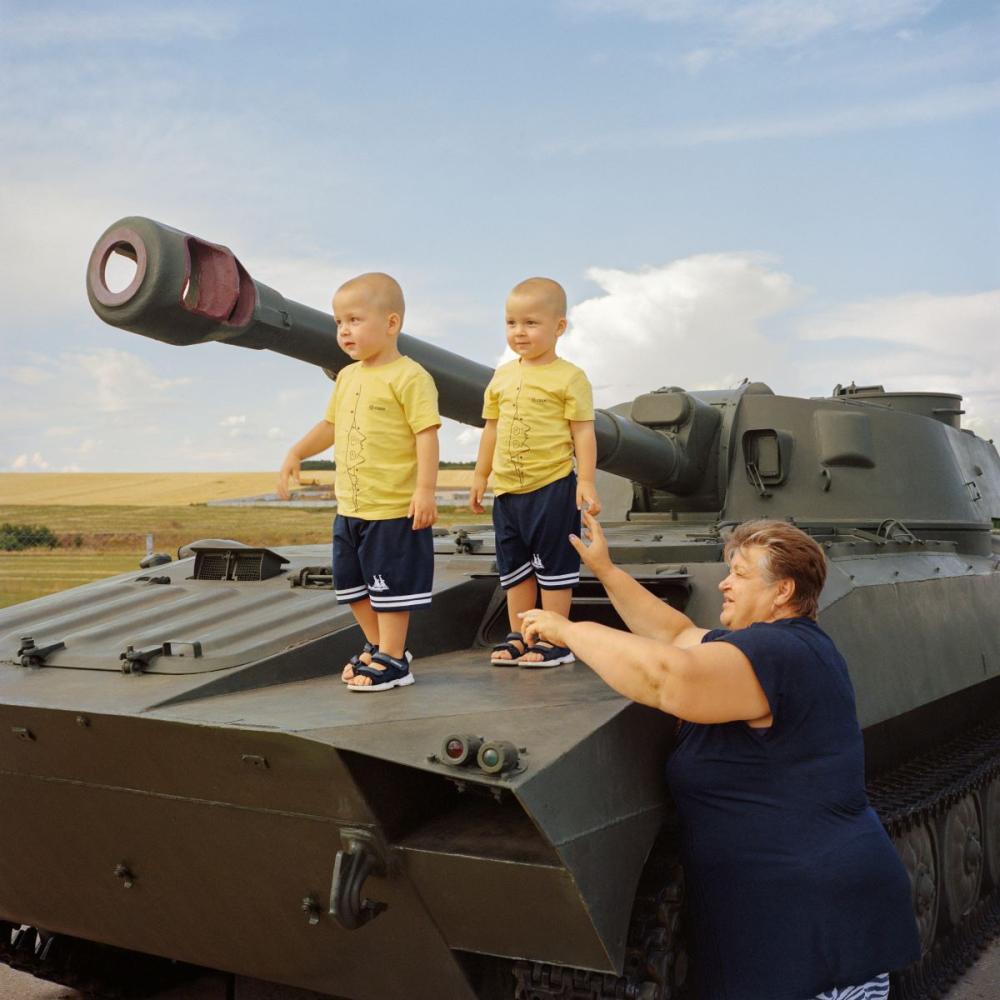 Sommer 2022. Oblast Rostow, Russland. Im Militärhistorischen Museum Sambek nahe der Stadt Taganrog wird der Einmarsch in die Ukraine als Fortsetzung des Krieges gegen Nazideutschland legitimiert