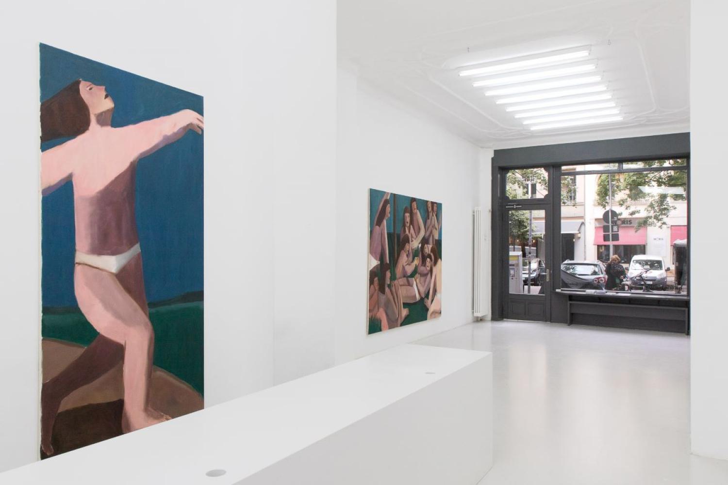 Laura Mercedes Arndt "Auf dem Weg", Ausstellungs­ansicht "Die Nacht ist jung", Galerie Burster, Berlin, 2024