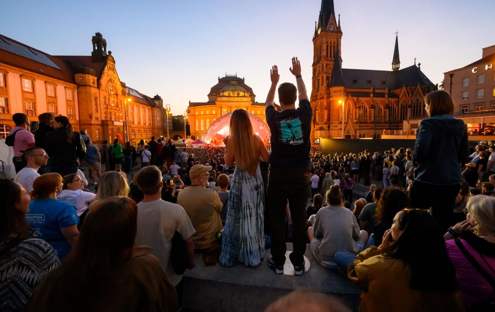 Konzert der Chemnitzer Band Kraftklub beim Kosmos-Festival 2025