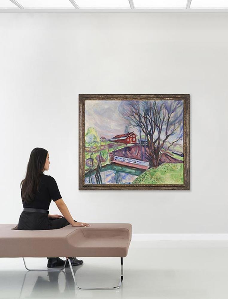 Edvard Munch "Das rote Haus" ("Det røde hus"), 1926. Verrkauft bei Ketterer 2,04 Millionen