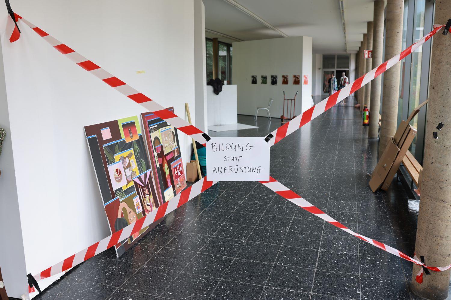 Protest beim Rundgang 2025 an der Kunsthochschule Kassel