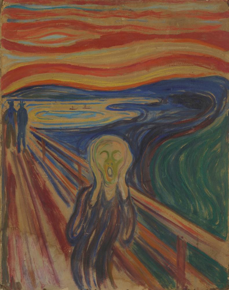 Hier ist die Emotionslage Angst klar: Der "Schrei" von Edvard Munch, Version um 1910