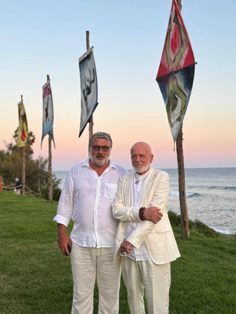 Von links: Domenico Palaldino und Francesco Clemente in Acciaroli