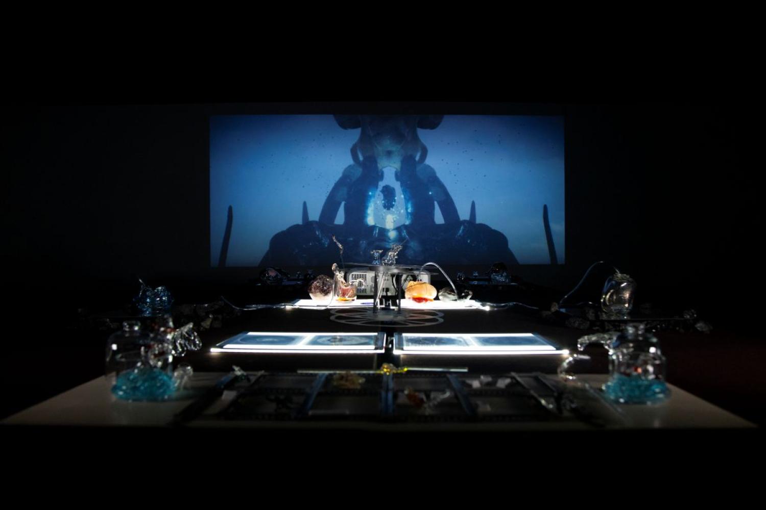 Ausstellungsansicht "A Tiny Museum of Mammoth Technology", Hurley Gallery, Princeton, New Jersey, 2023;