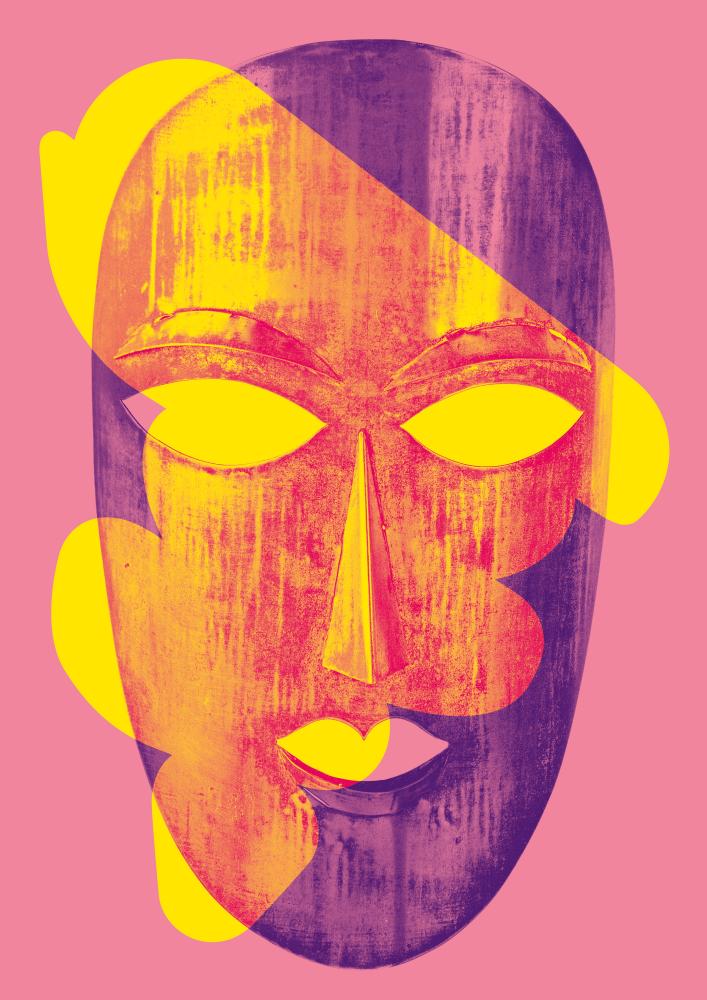 Metallmaske von Roman Clemens, um 1930