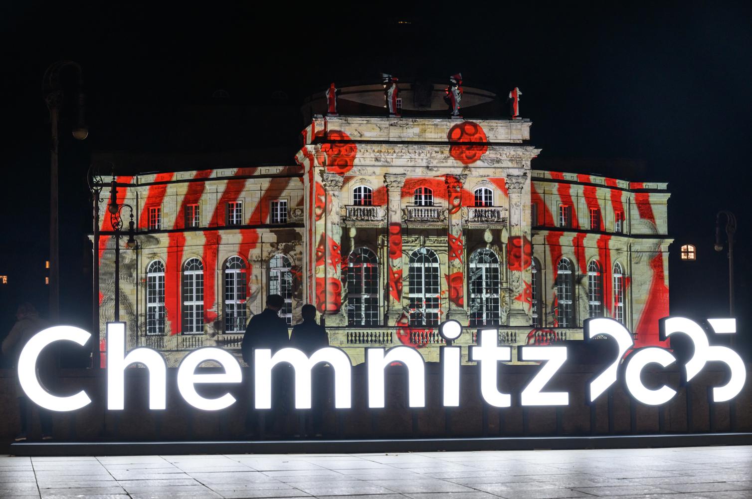 Lichtkunst in Chemnitz im September 2025