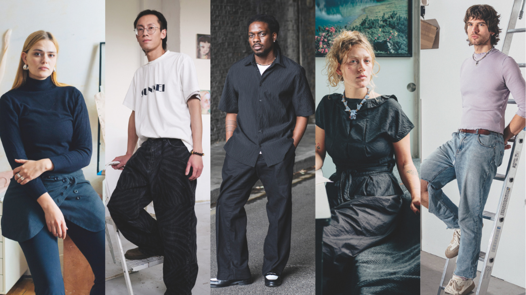V. l. n. r.: Emmélie Lempert, Yuhao Chen, Ken Nwadiogbu, Lunita July Dorn und Arne Grashoff