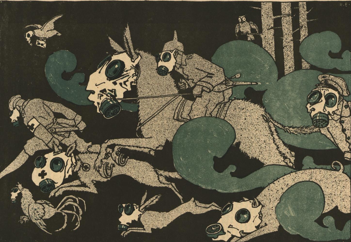 Rudolf Eberle "Gaskrieg" in: "Vogesenwacht", Nr. 6, 1916