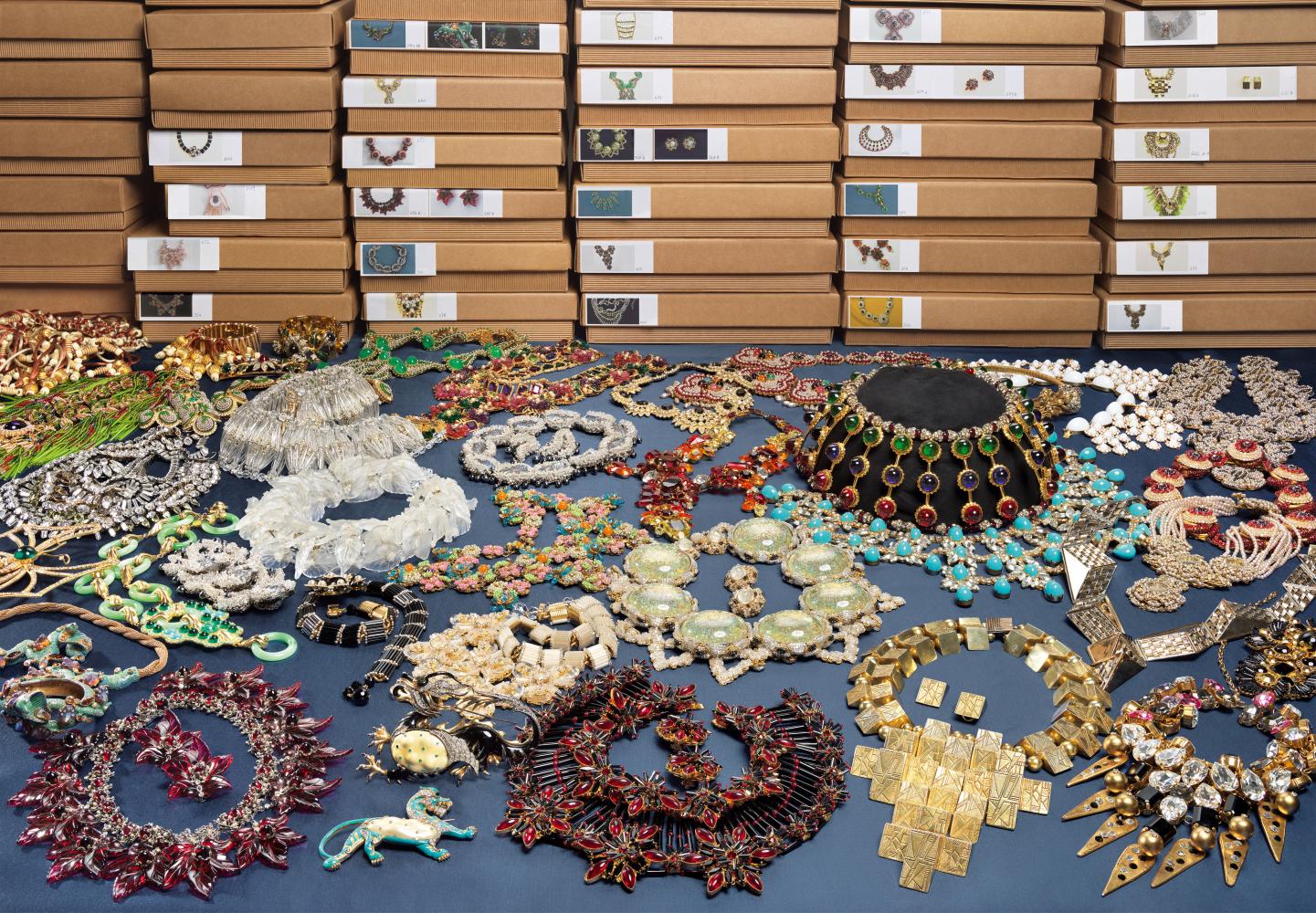 Patrizia Sandretto Re Rebaudengos Archivkästen und eine Auswahl ihres Schmucks, 2025