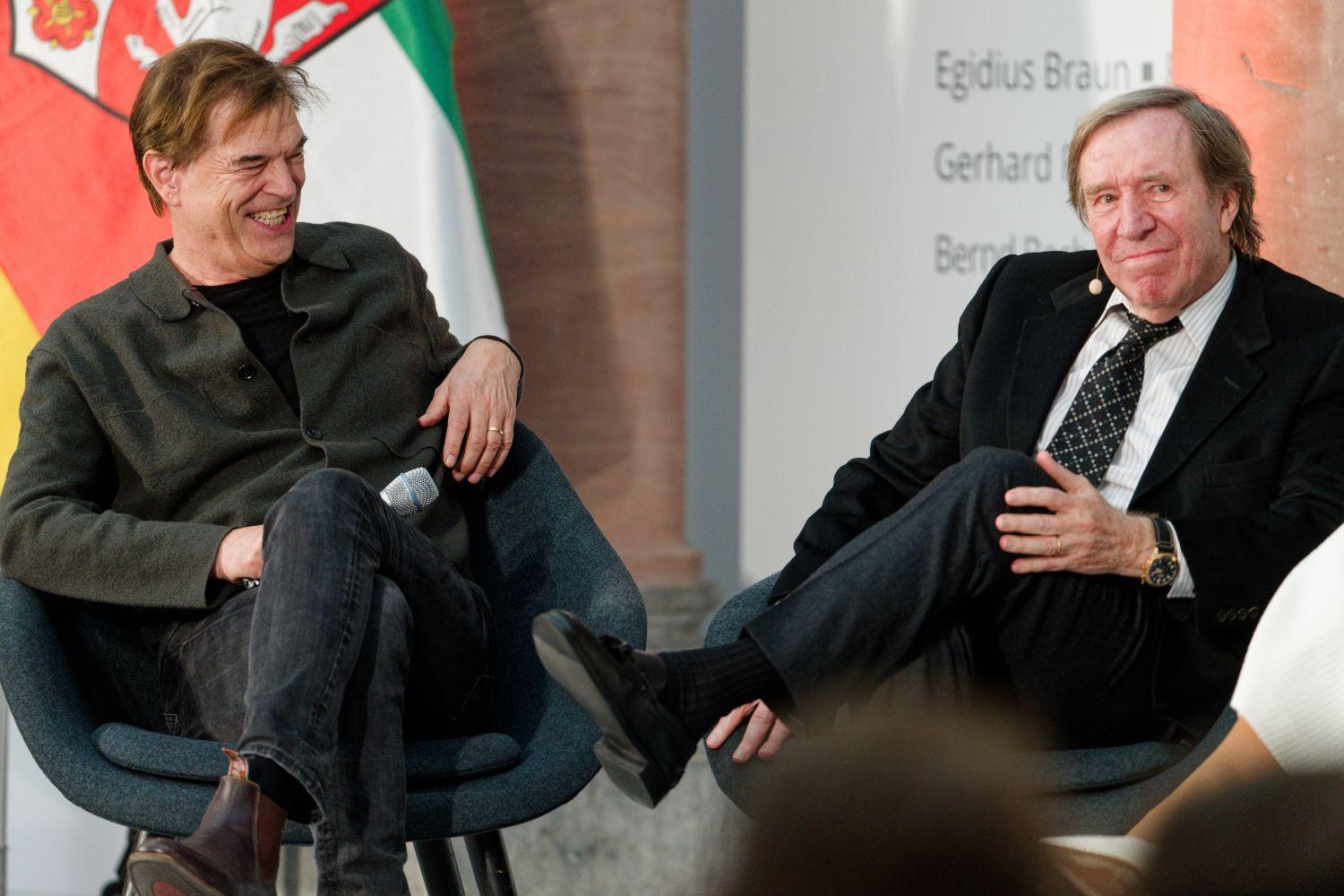 Campino (l) und Günter Netzer bei der Verleihung des Staatspreis NRW